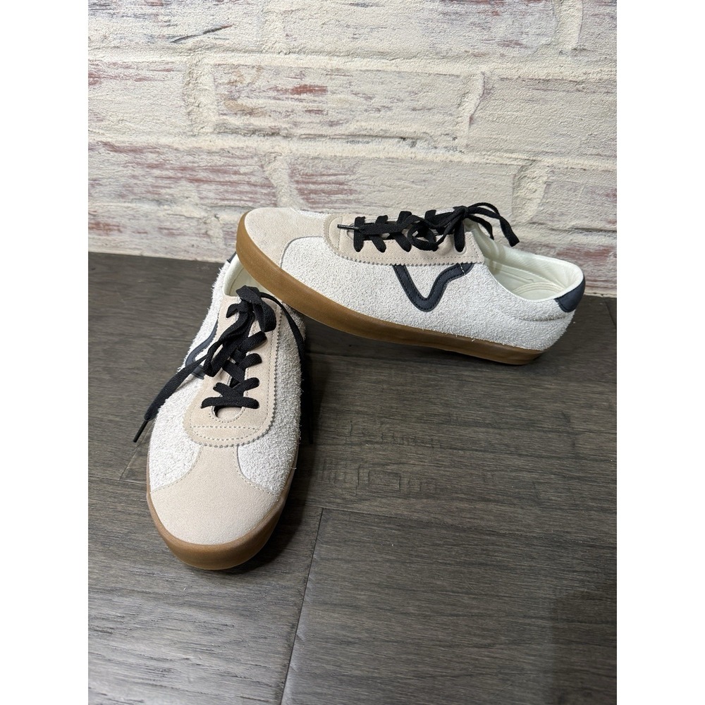 Vans Mens 11.5 Classic Sport Low Shoes  Suede Skate Off The Wall Black White New